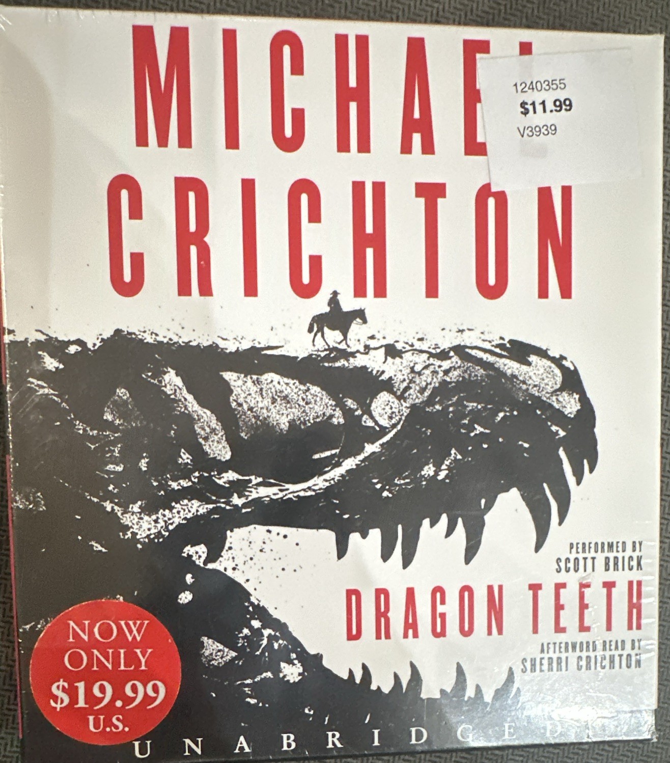 Michael Crichton Dragon Teeth Unabridged Audiobook 7 CDs Scott Brick