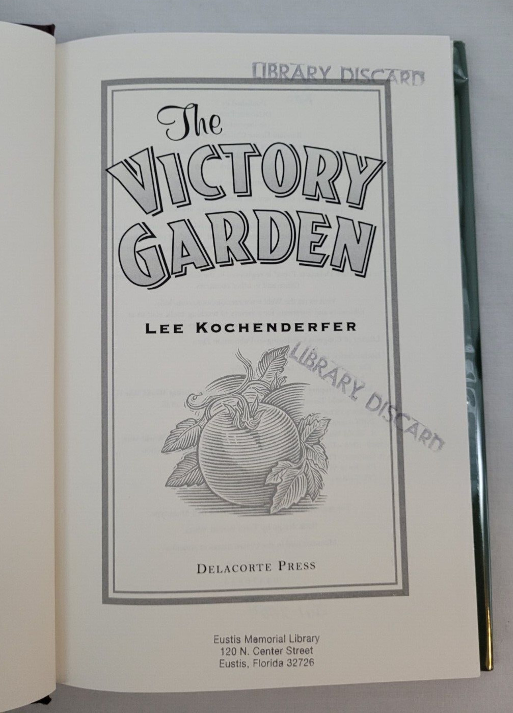 The Victory Garden by Lee Kochenderfer ~ Delacorte Press Hardcover ~ c.2002