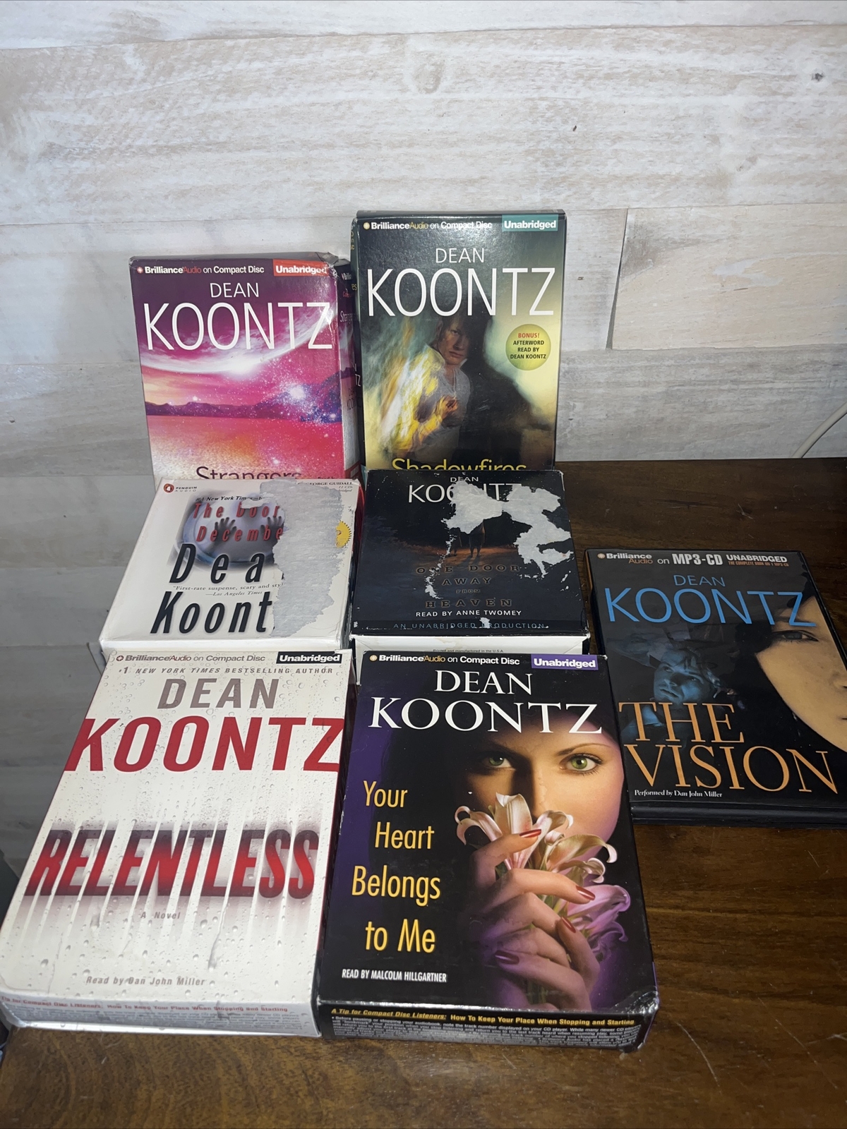 DEAN KOONTZ — Lot of 7 Audiobooks — Relentless, Your Hearts Belongs To Me. etc..