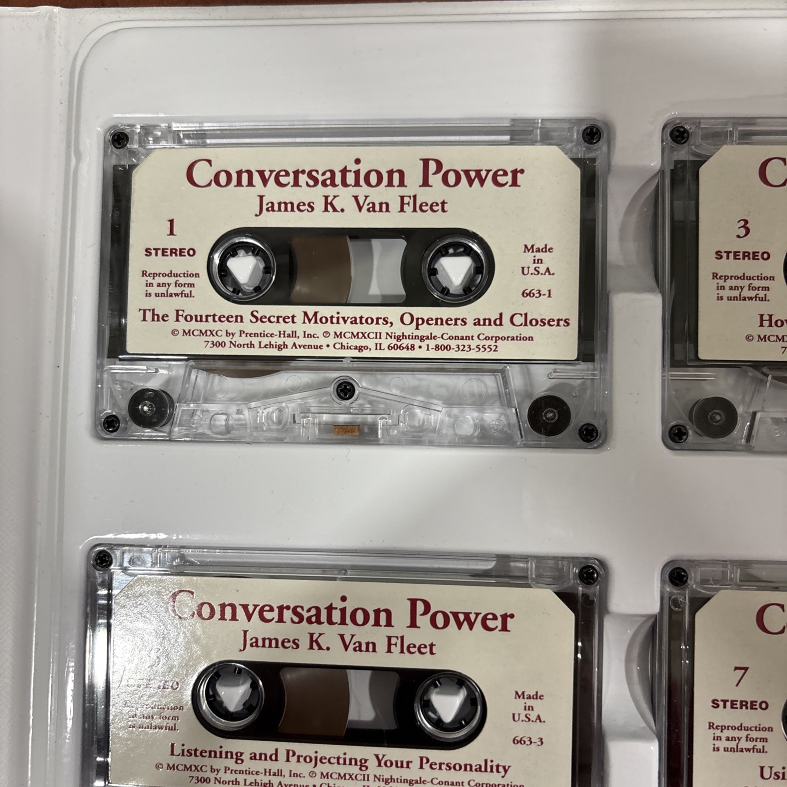 James K Van Fleet: Conversation Power Skills, 6 Audio Cassettes Course- Tested