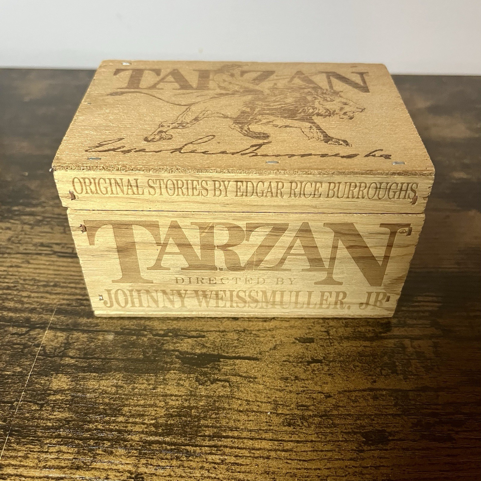Vintage 1993 Tarzan Original Stories Audio Cassette Box Set Wooden Box