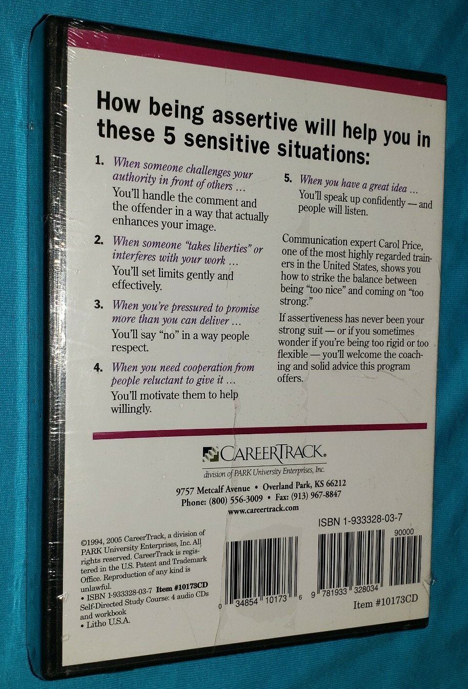 Assertive Communication Skills for Professionals Audio CD (2005) — NEW! SEALED!