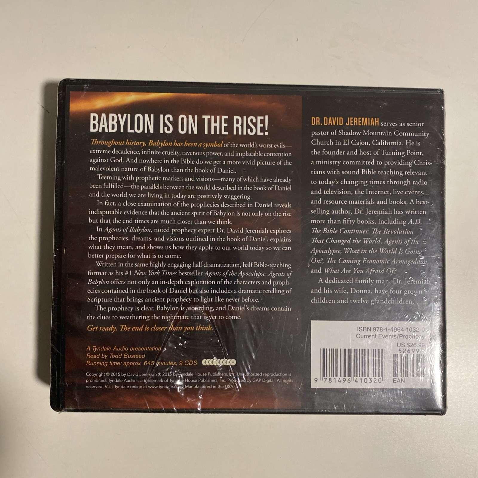 Agents of Babylon by Dr David Jeremiah (CD, 2015) Audiobook — New Sealed