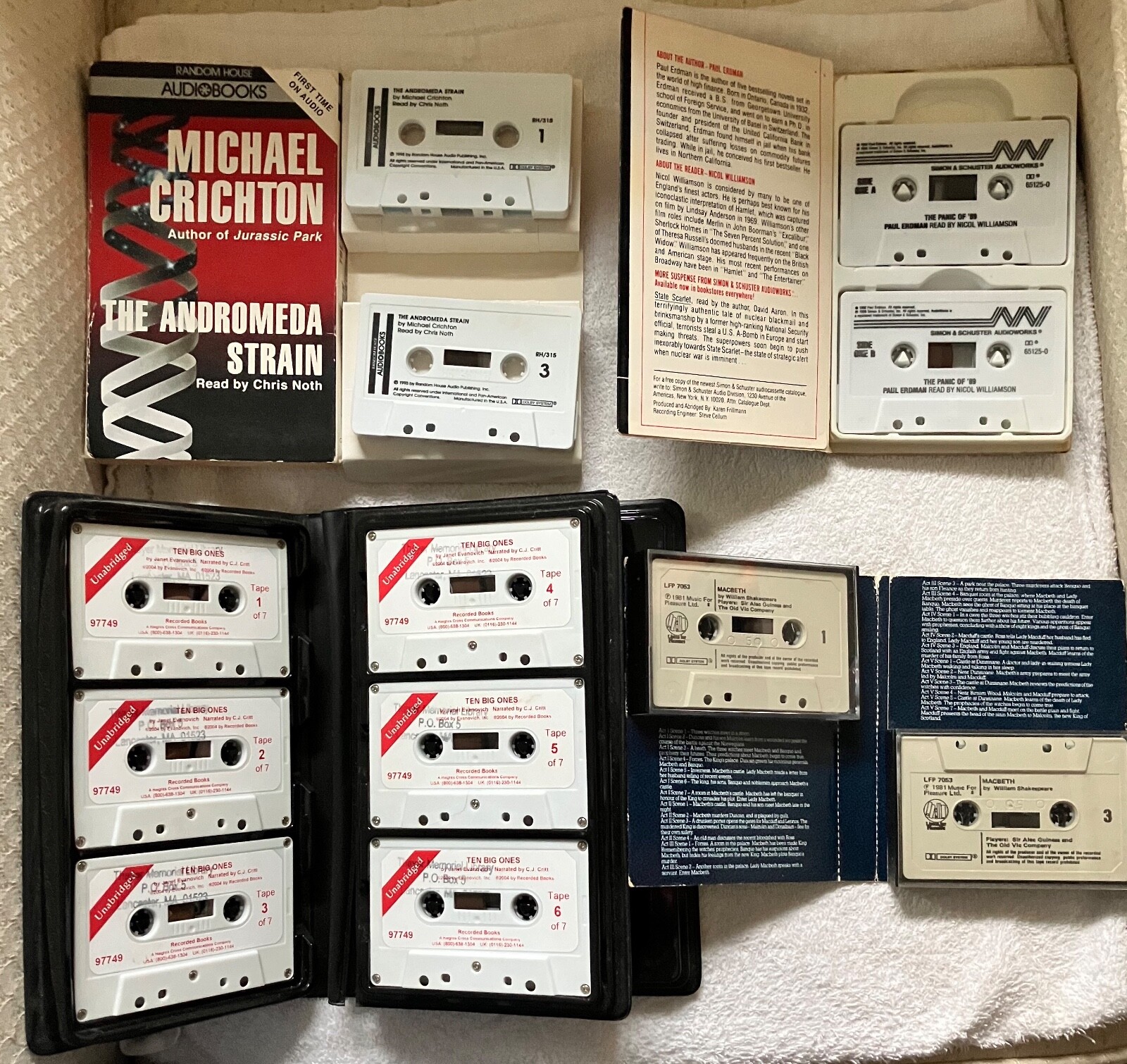 GR ZZ 14 Audiobooks on Cassette-Truth or Fiction + Crime Shakespeare’s Macbeth