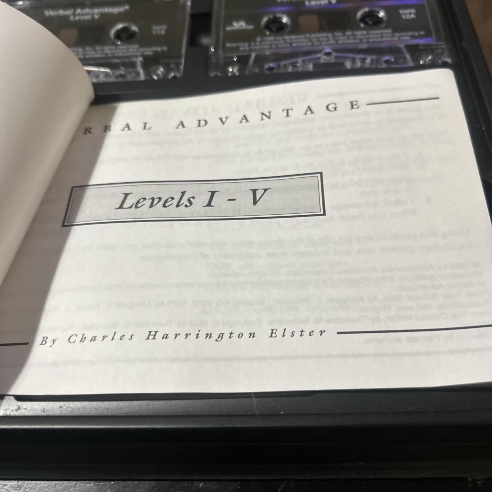 Verbal Advantage Success Edition Advanced Charles H Elster — 12 Cassettes