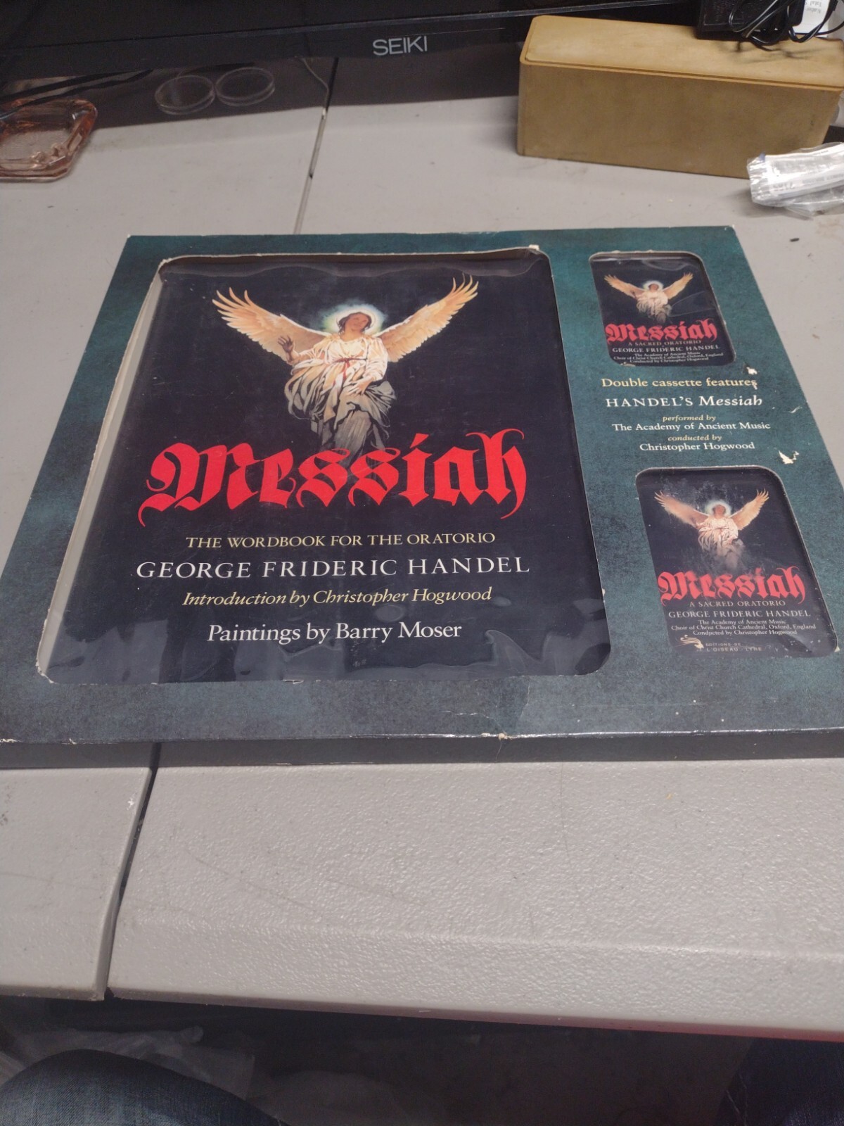 MESSIAH Wordbook For The Oratorio W/ Cassettes HANDEL illustrated Moser Hogwood