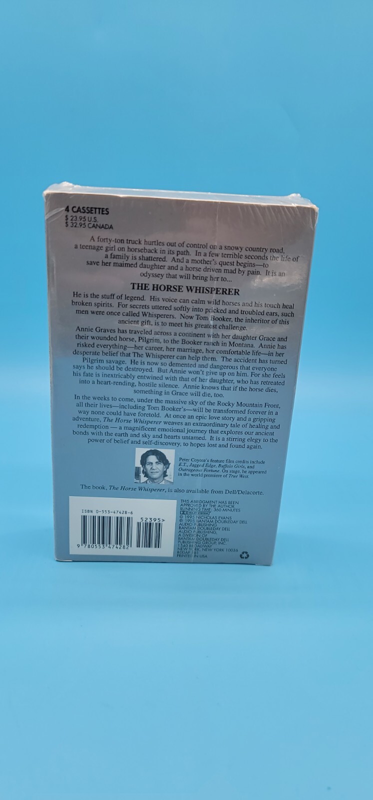 Horse Whisperer Nicholas Evans books tape audiotape NOS sealed 1995 Peter Coyote