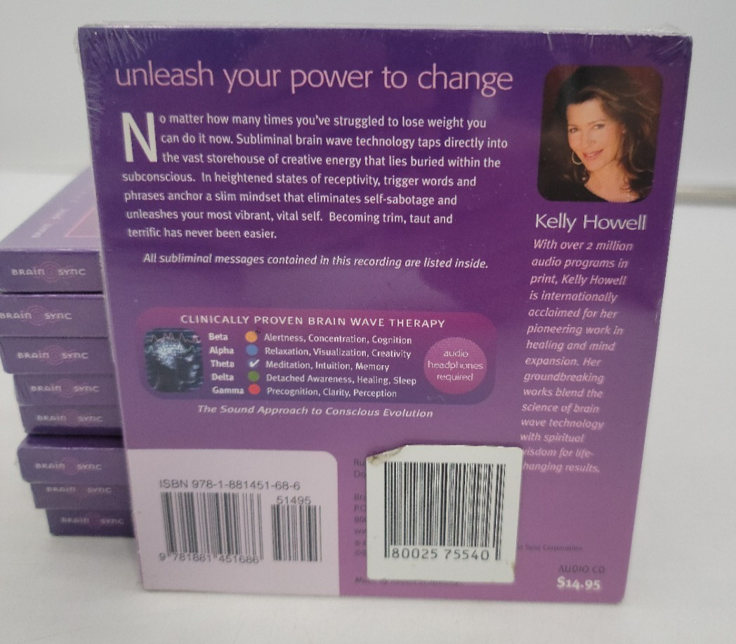 NEW-Kelly Howell — Weight Loss — Brain Wave Therapy Brain Sync (CD, 2003) NEW