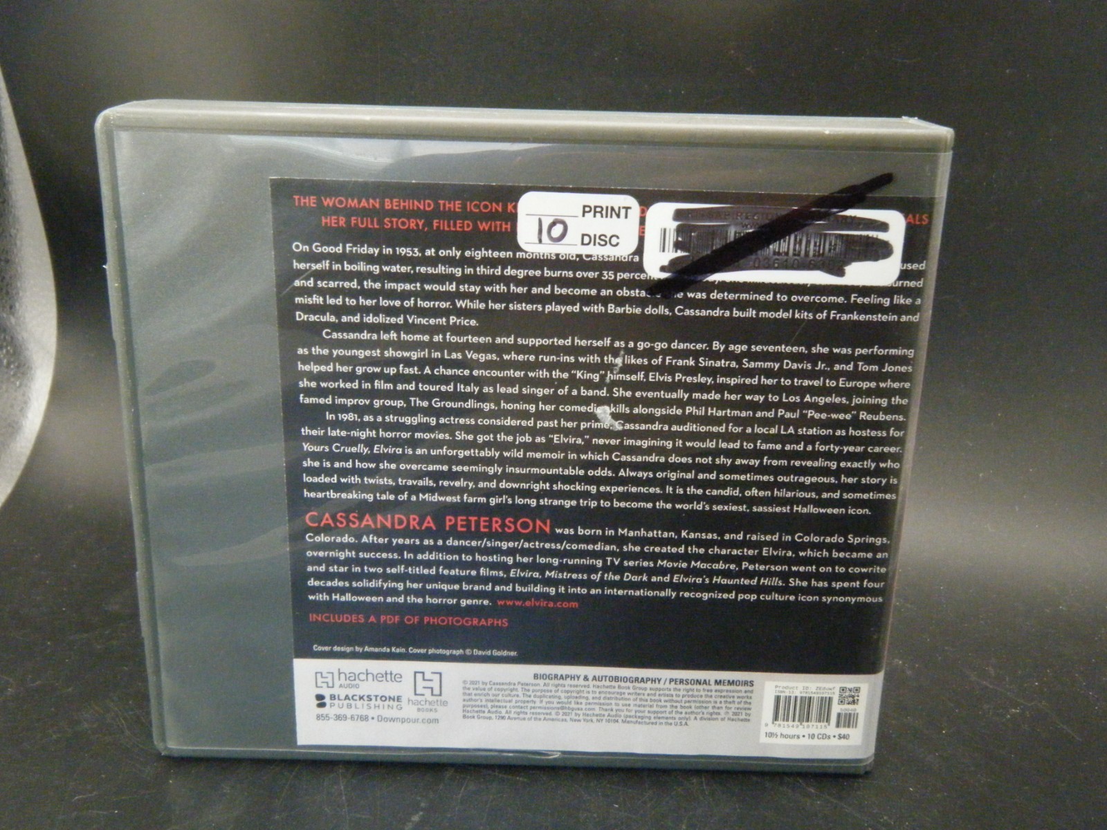 Yours Cruelly Elvira Memoirs Mistress of the Dark Cassandra Peterson 10 CD 2021