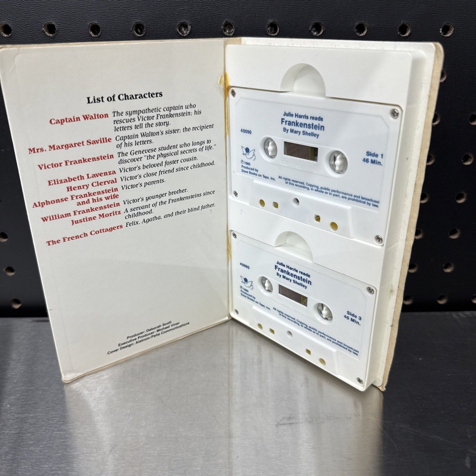 Mary Shelley’s Frankenstein Audio 2-Cassette Tape Set 1985 Julie Harris Reads