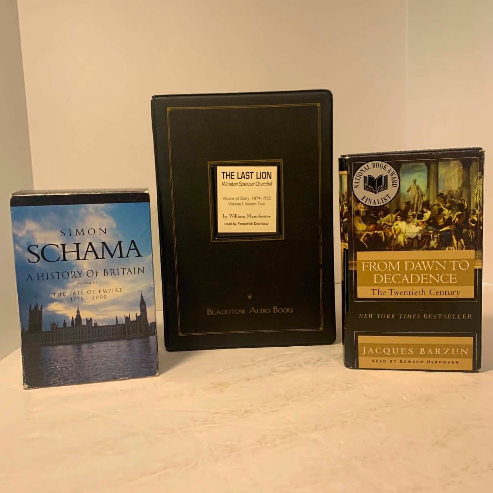 3 History audio books cassette. Fate of Empire, The Last Lion, Dawn — Decadence
