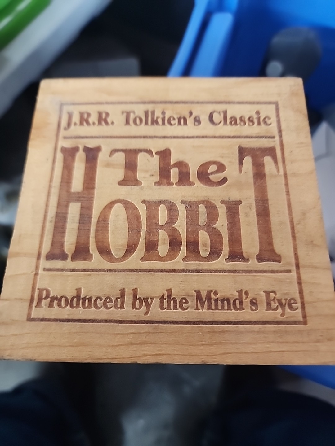 The Hobbit J.R.R. Tolkien Cassette Tape Set Dramatized Mind’s Eye Wood Box
