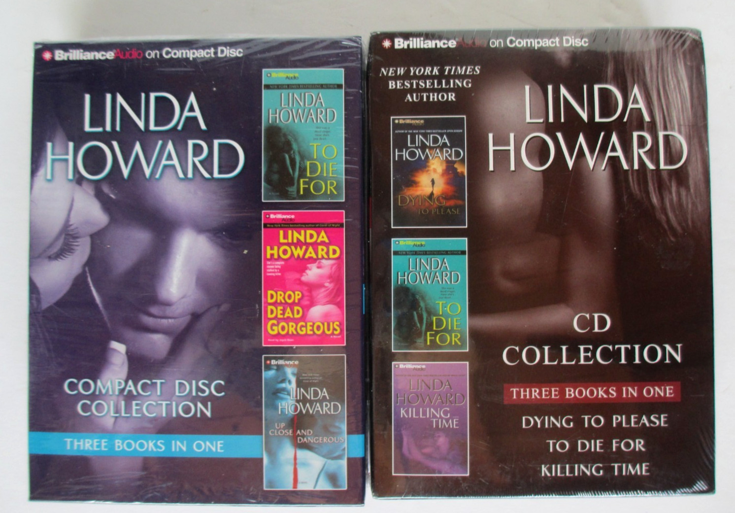 2 NEW Linda Howard CD Audiobook Collections 5 Books Cry No More To Die For +++