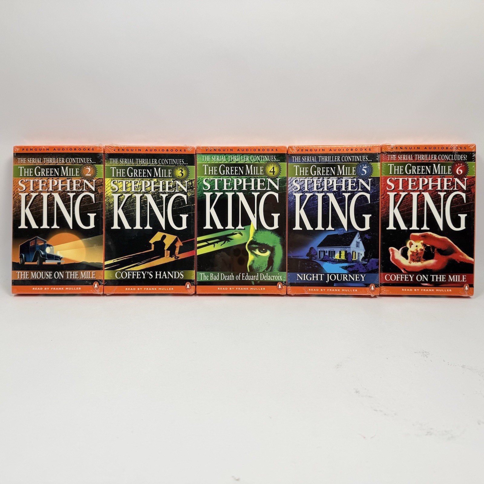 Stephen King Green Mile Parts 2-6 Sealed Audio Cassette Lot Muller