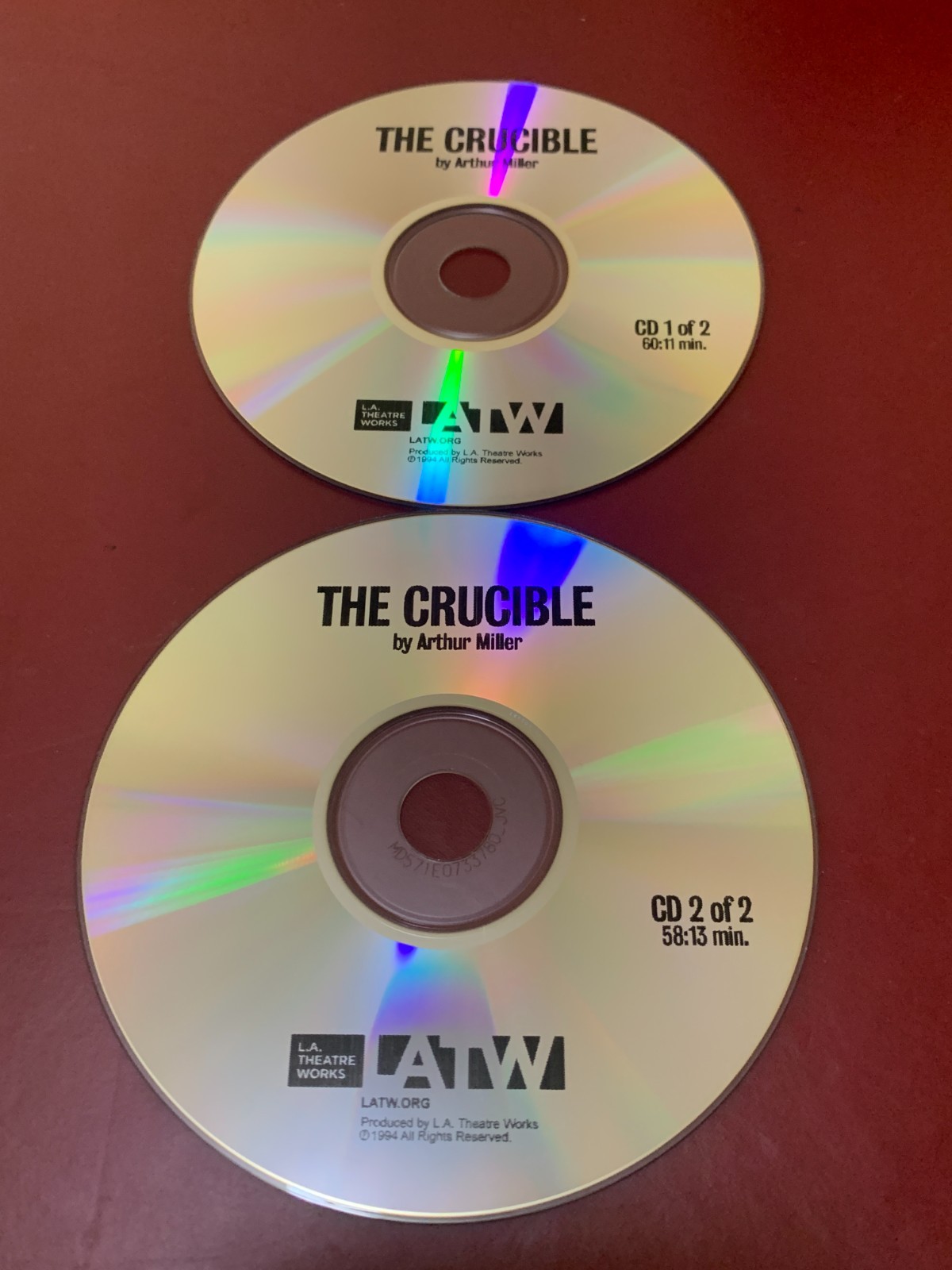 L. A. Theatre Works: The Crucible by Arthur Miller (2006, Compact Disc,…