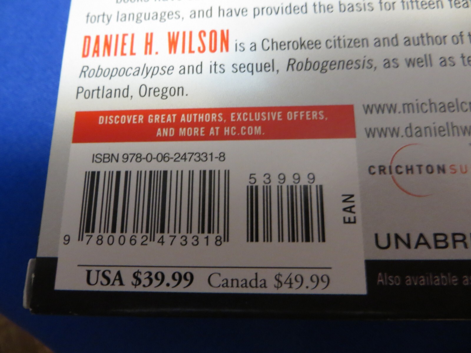 Michael Crichton’s ANDROMEDA EVOLUTION Daniel Wilson Audio Book Unabridged CD