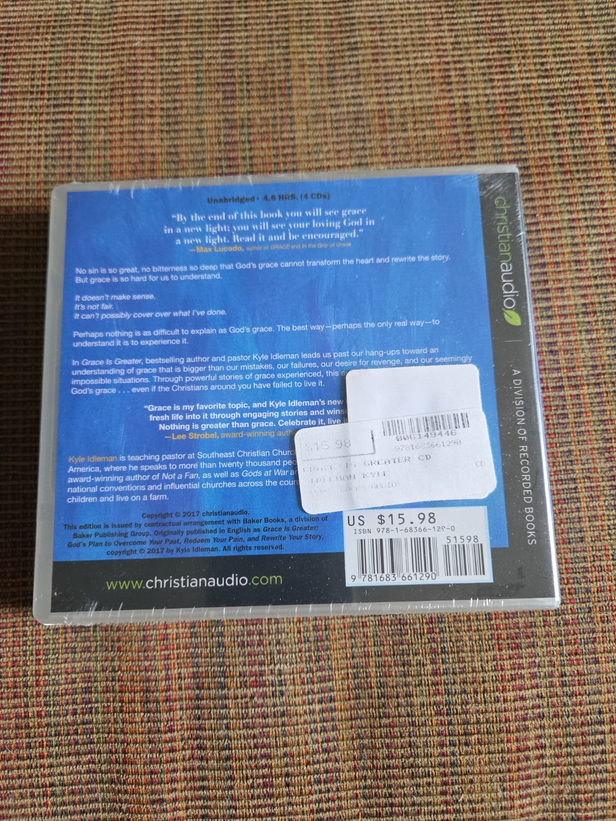 Grace Is Greater by Kyle Idleman (CD, 2017, Christian Audio) — NEW — SEALED