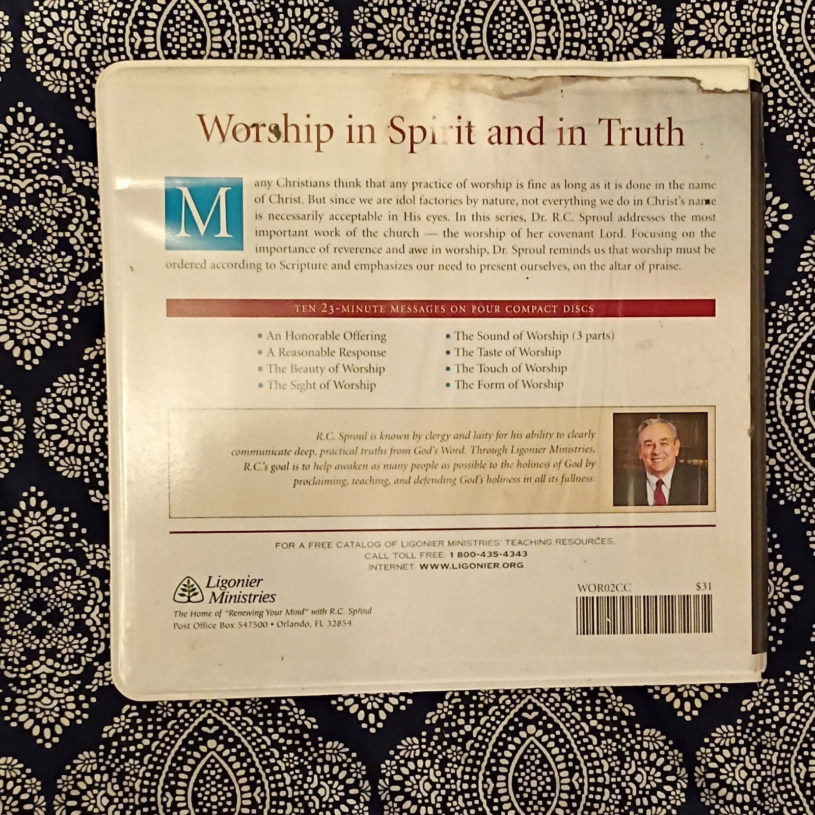 R. C. Sproul Worship Audiobook 4 CD Set Ligonier Ministries English Religion