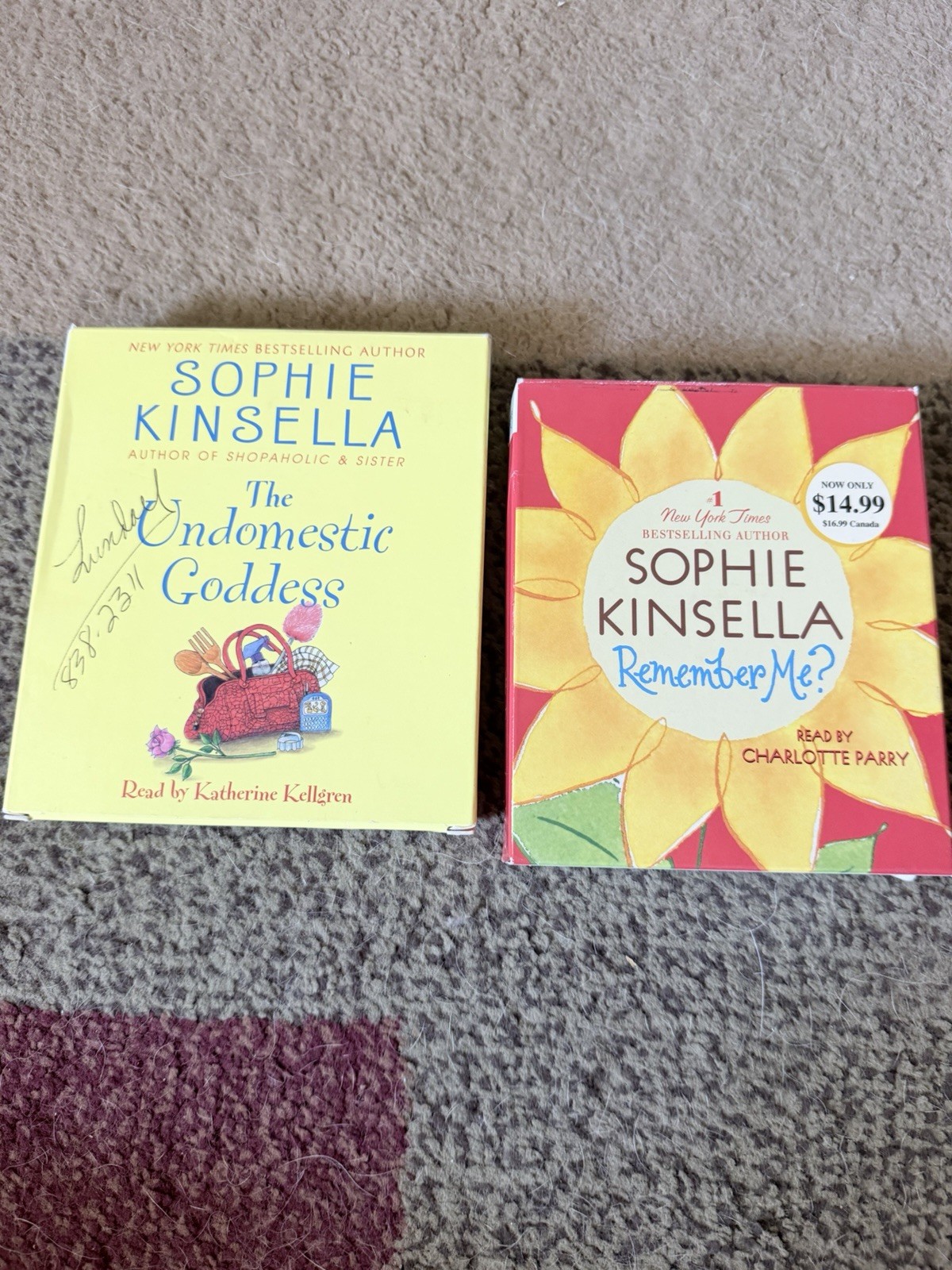 Sophie Kinsella set of 2 books on CD audio remember Me The Domestic Goddess