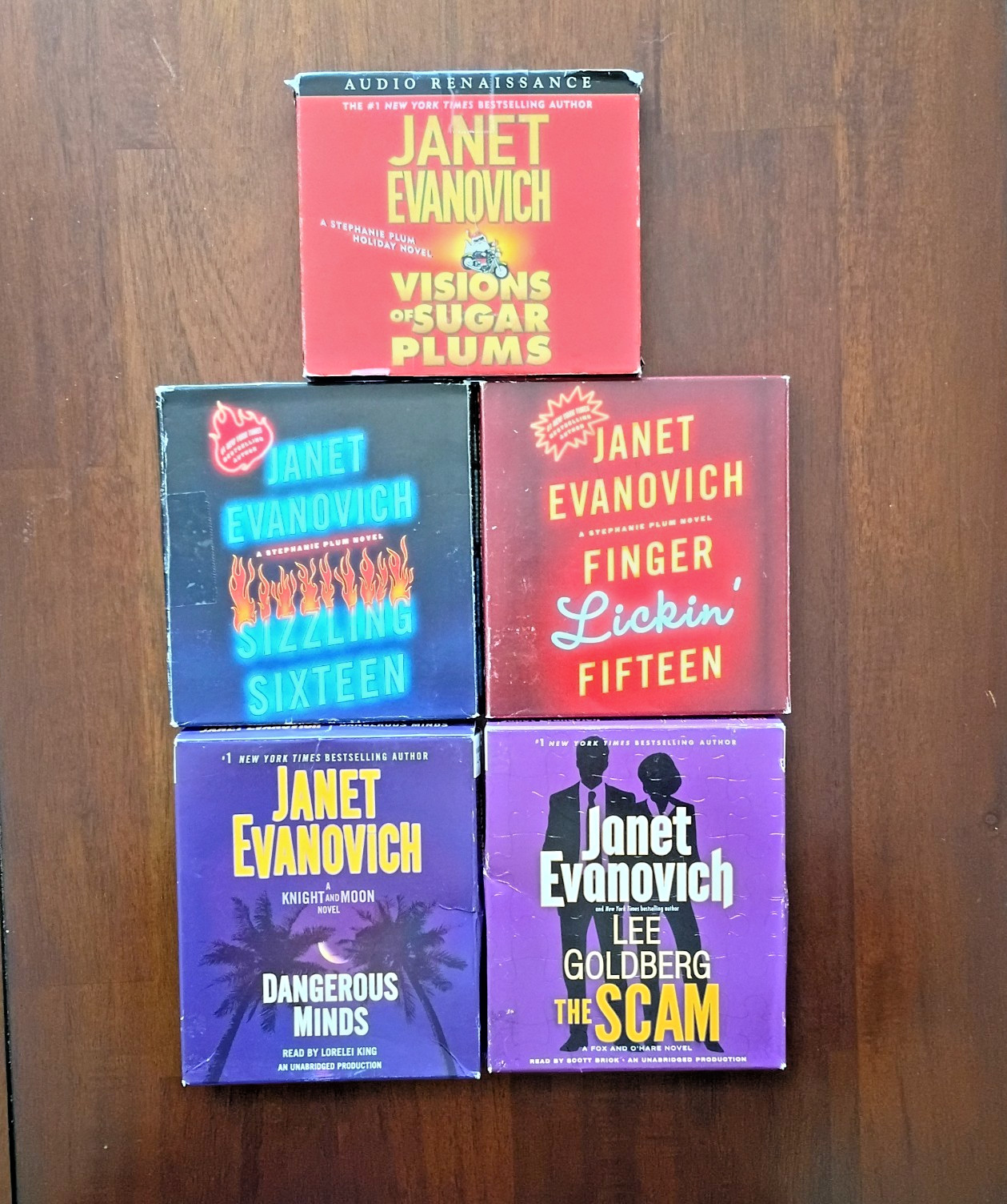 Lot of 5 Janet Evanovich Mystery Detective Romance History Love CD Audiobooks
