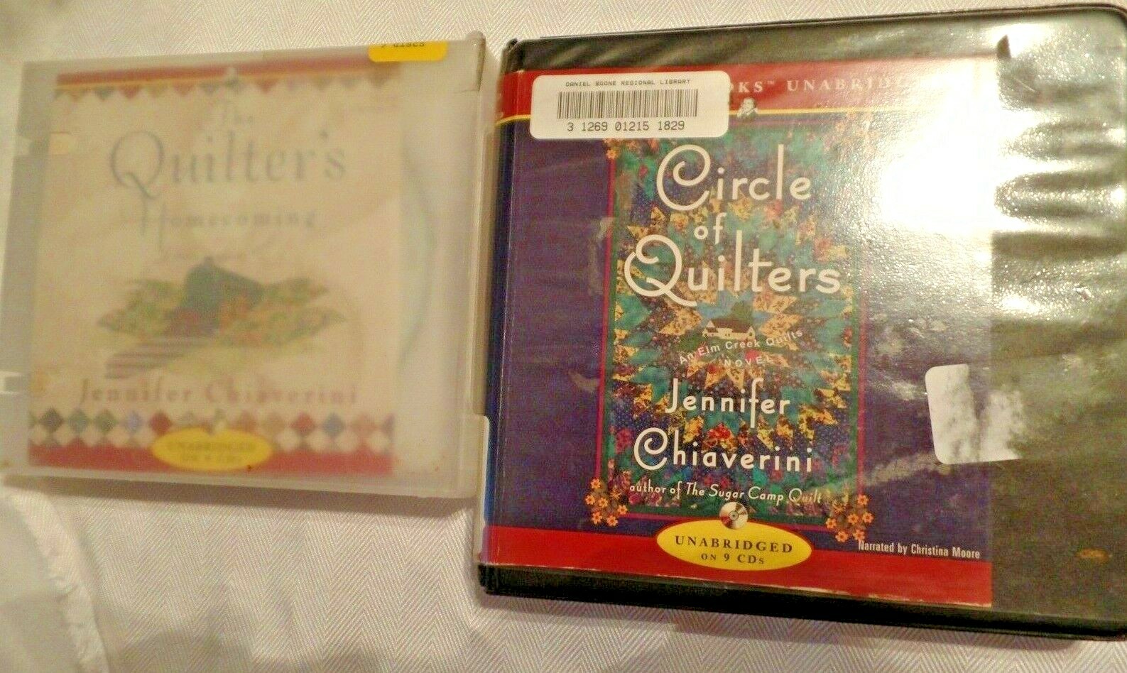 2 audiobooks on CDs J Chiaverini Circle Of Quilters & The Quilter’s Homecoming
