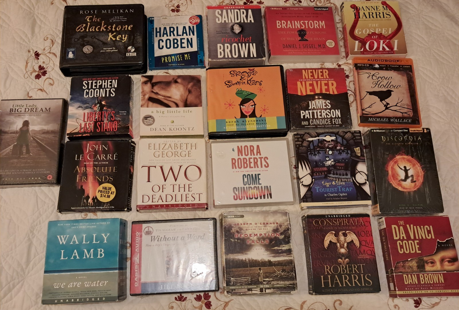 2 for $11 AUDIO BOOKS — U PICK — CD FORMAT — PATTERSON, BROWN, HARRIS, MANY MORE