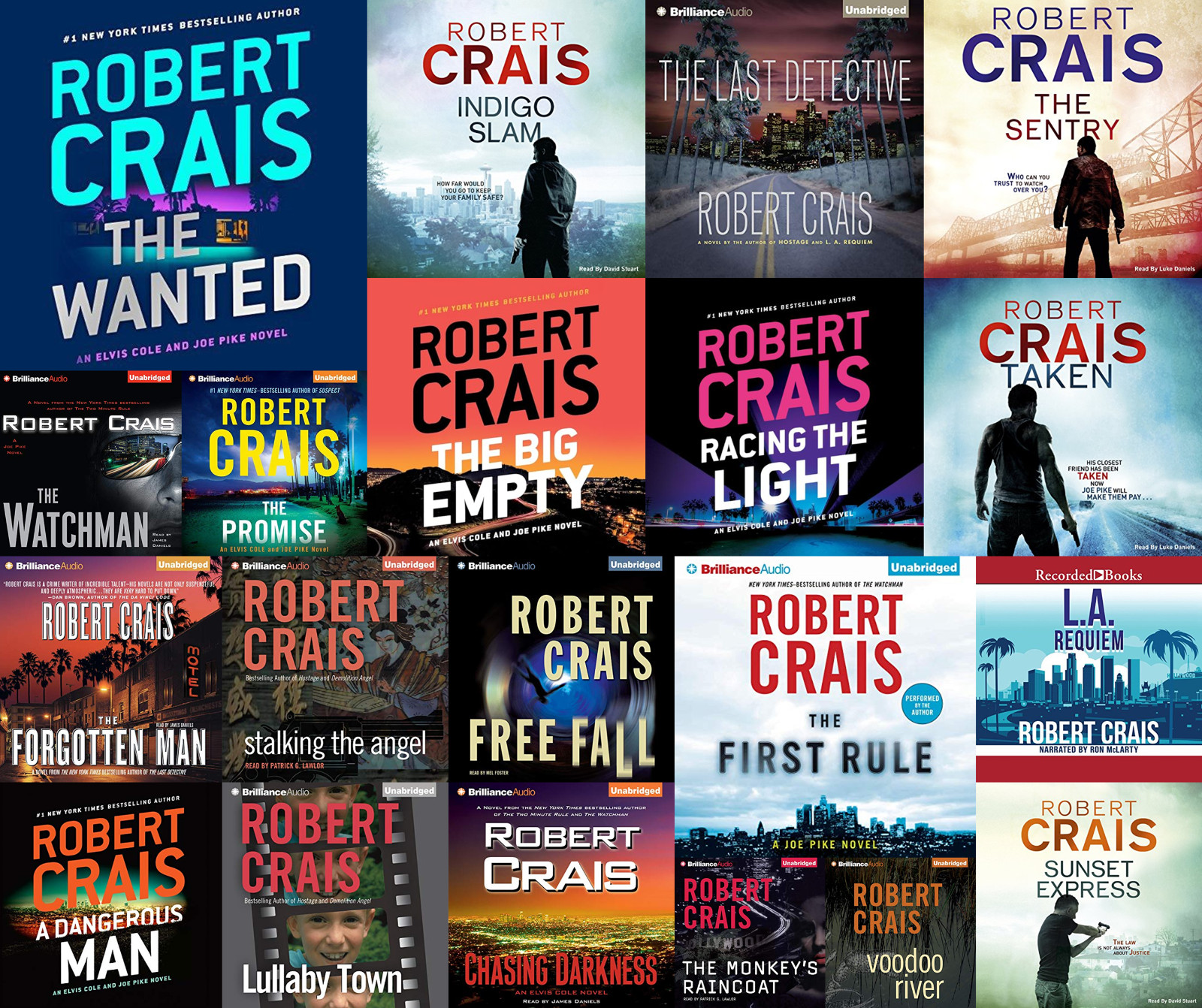 Robert Crais — Elvis Cole/Joe Pike Audiobook Series (20 Titles on USB or DVD)