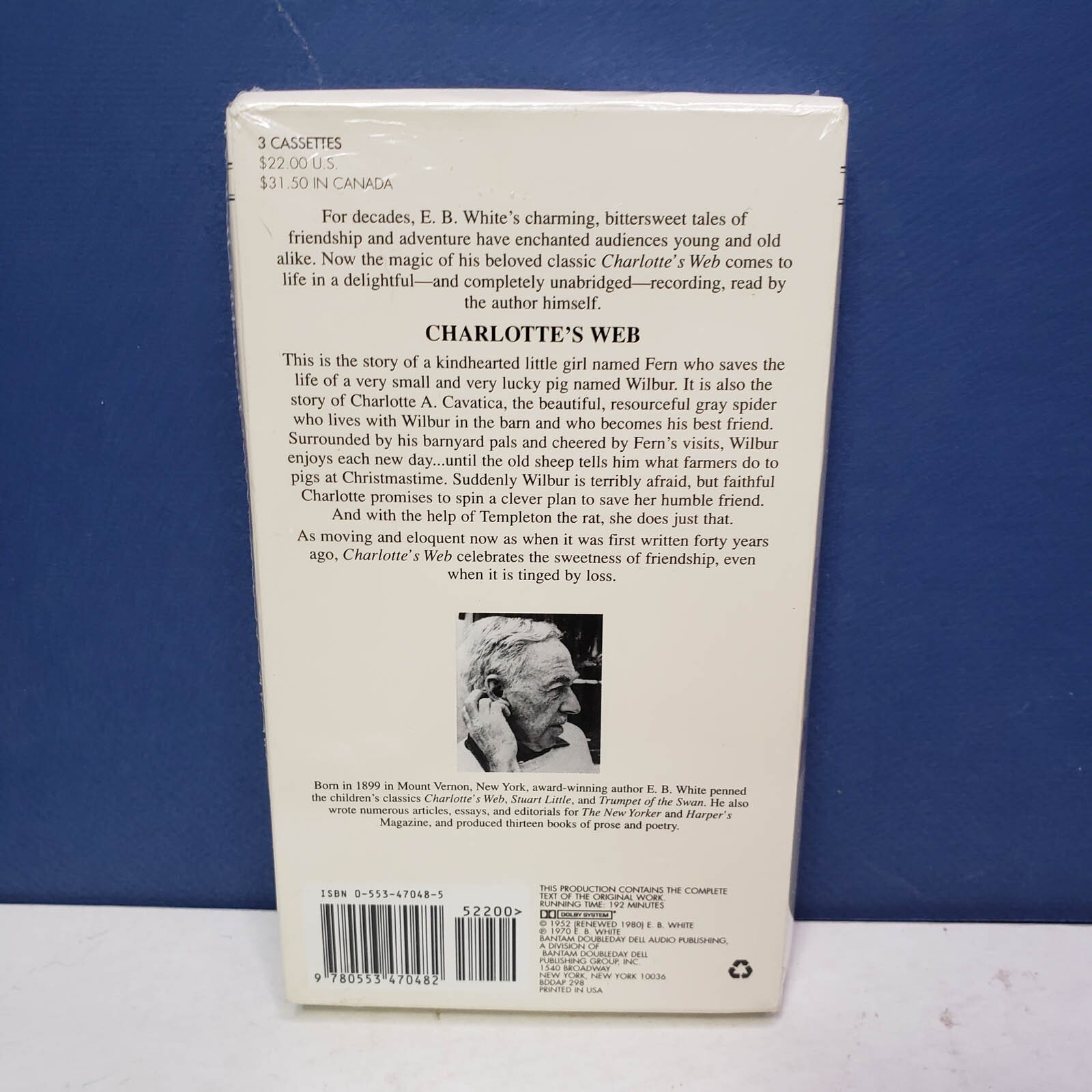 Charlotte’s Web by E. B. White (1991, Audio, Unabridged edition) Cassette NEW