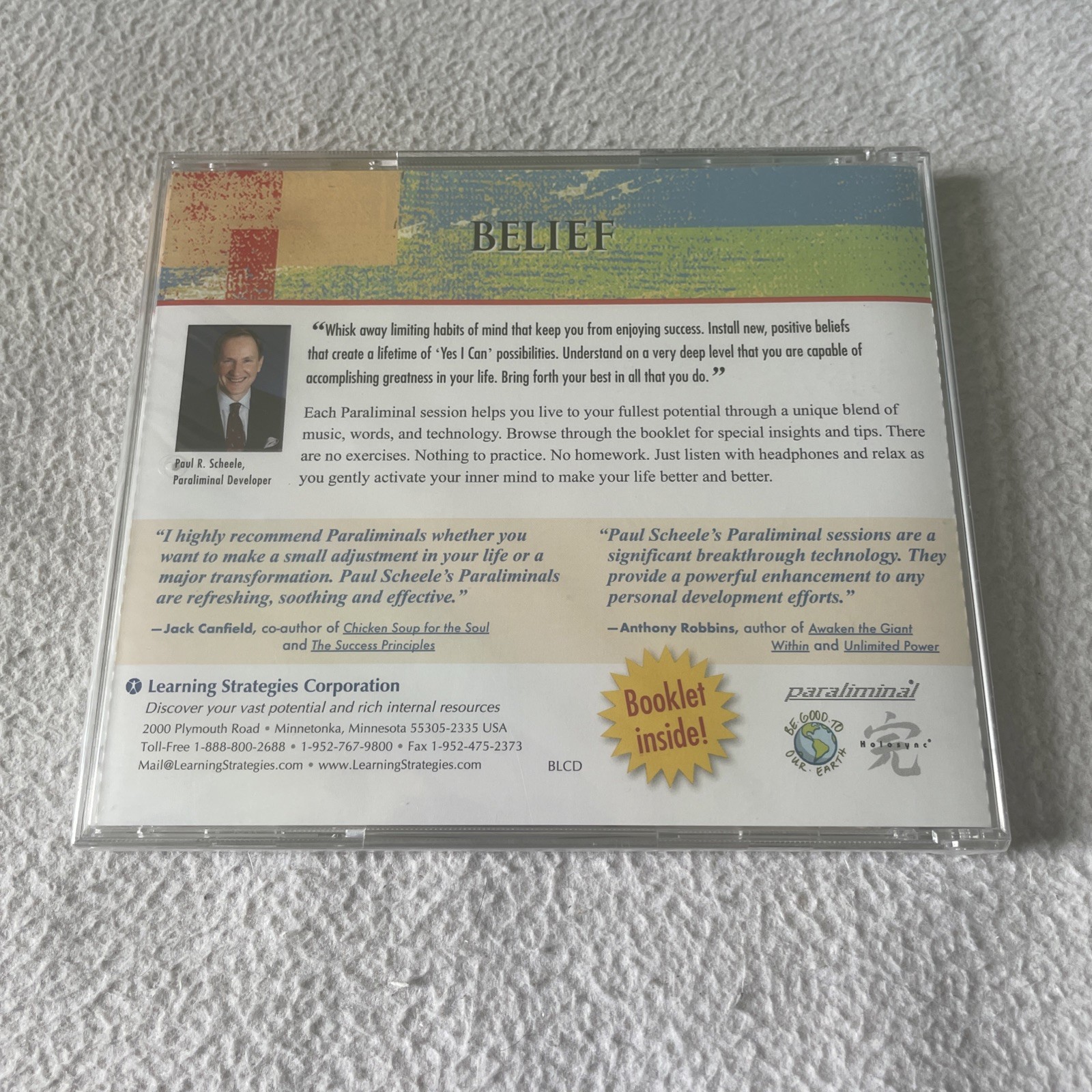 Paraliminal Belief by Paul R Scheele Audiobook CD & Booklet Sealed