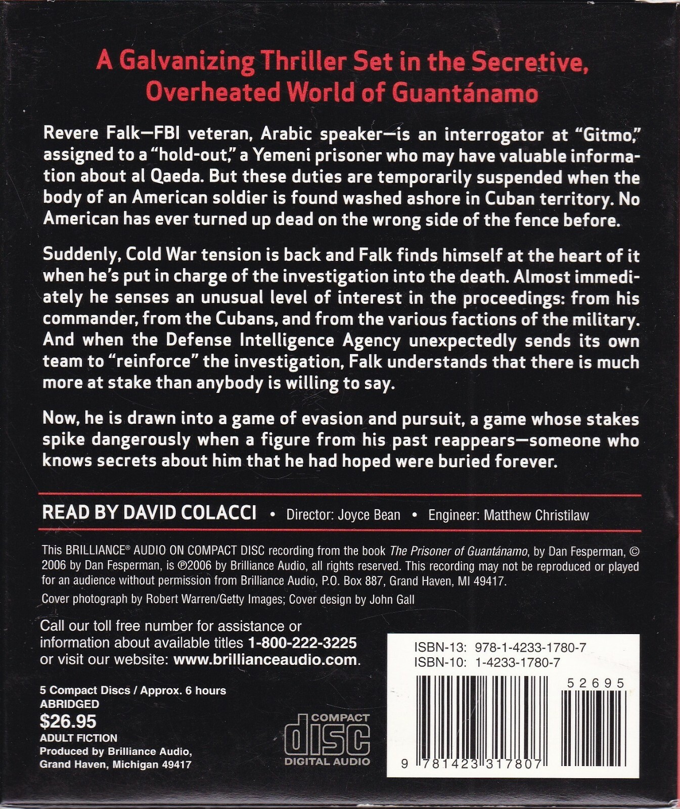 The Prisoner of Guantánamo by Dan Fesperman (2006, Compact Disc, Abridged)