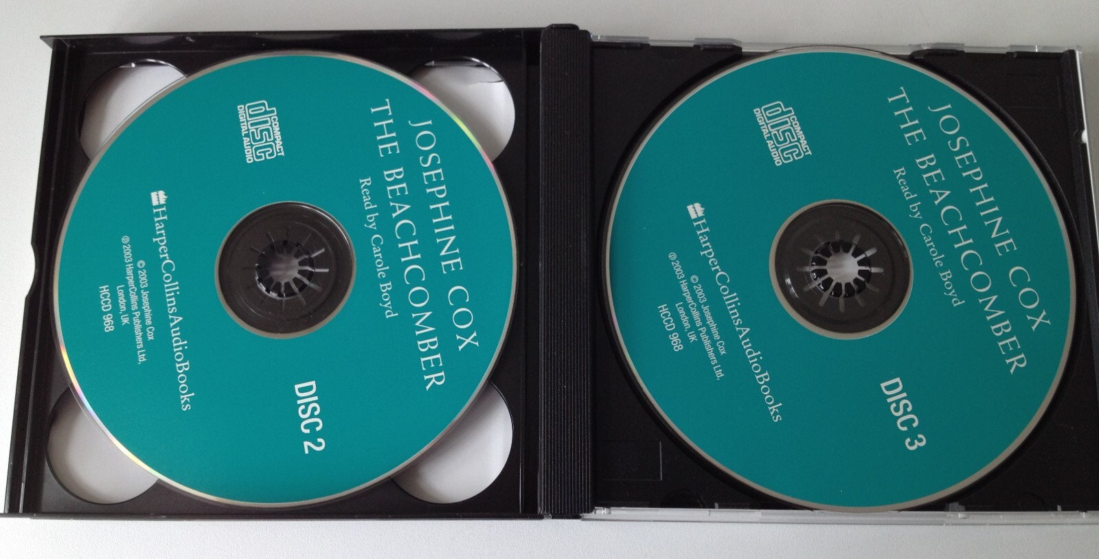 AUDIO BOOK Josephine Cox THE BEECHCOMBER read by Carole Boyd on 3 x CDs