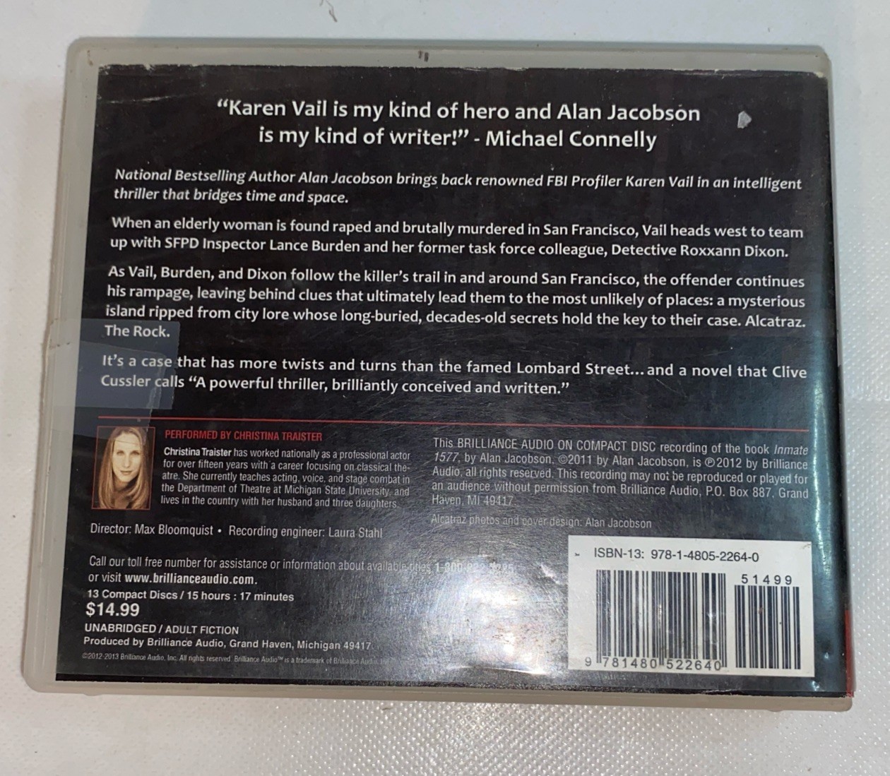 GOOD Audiobook CD Inmate 1577 Alan Jacobson Karen Vail Series Unabridged