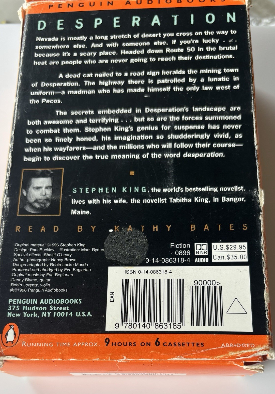 Desperation : Roman by Stephen King (1996, Audio Cassette)