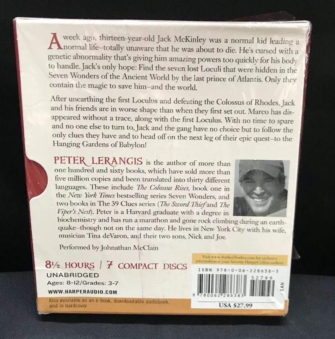 Seven Wonders: Lost in Babylon 2 by Peter Lerangis, NEW (2013, CD, Unabridged)