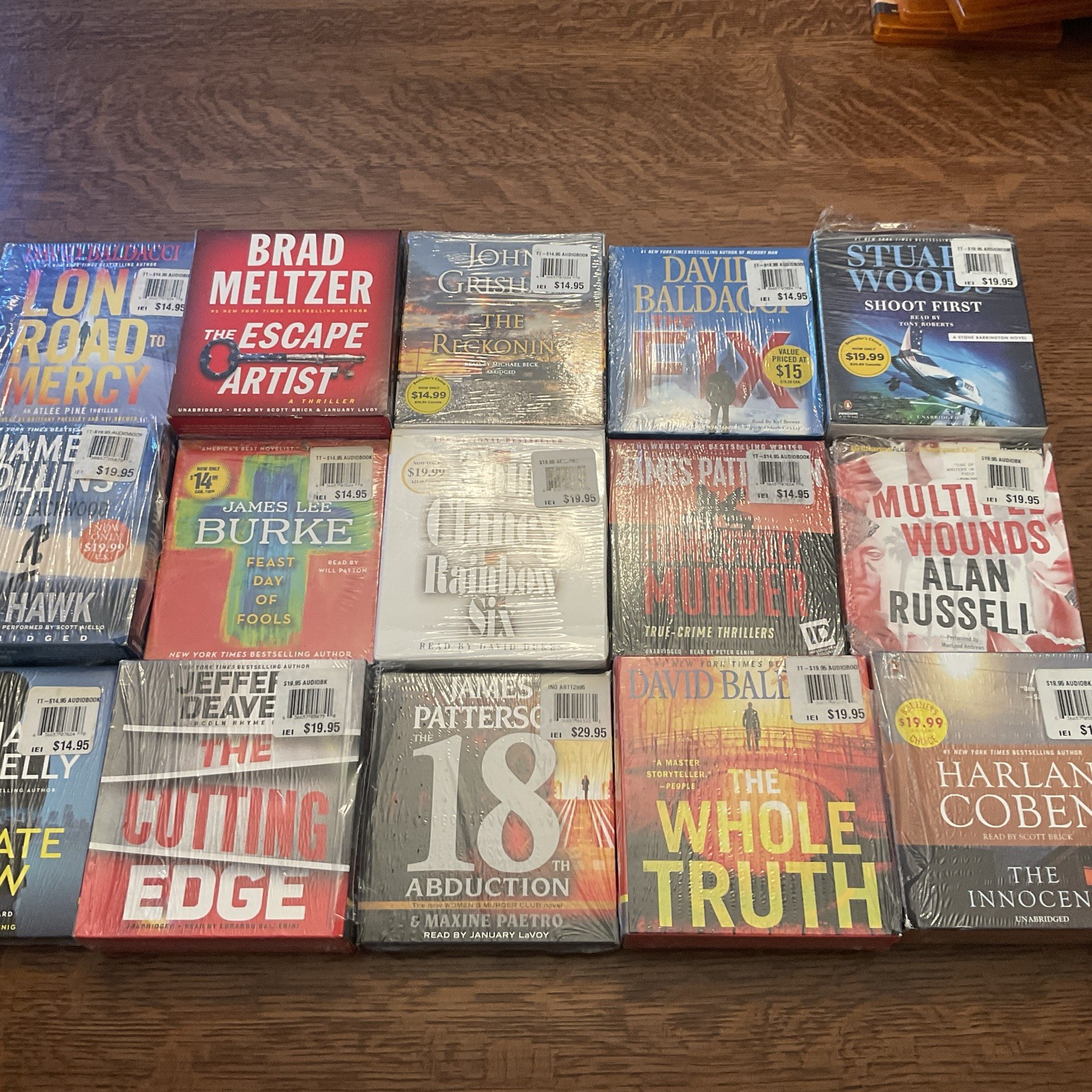 Audiobook Lot Of 15 RANDOM Mystery Crime Apocalyptic Fantasy And More!