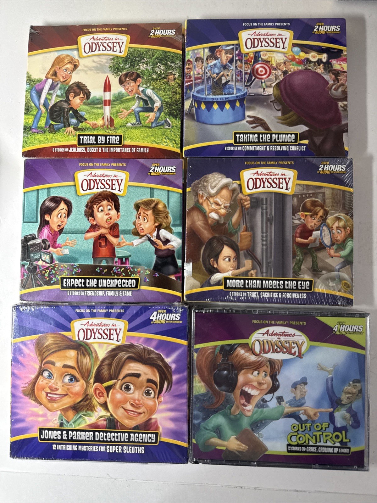 6 CD Sets (16 CDs)Adventures In Odyssey Focus On Family Audio Drama, 48 Episodes
