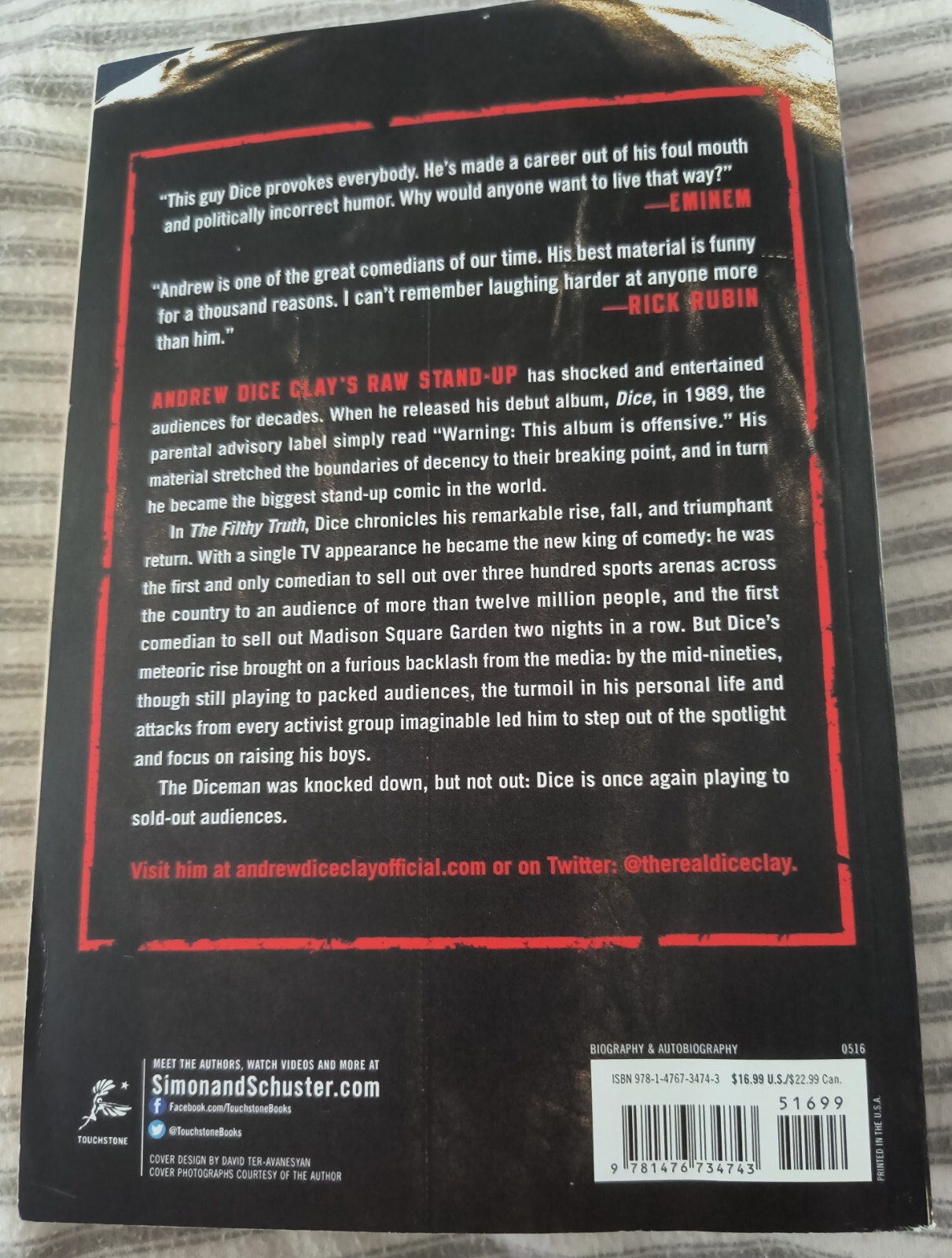 The Filthy Truth by Andrew Dice Clay Biography (Paperback)