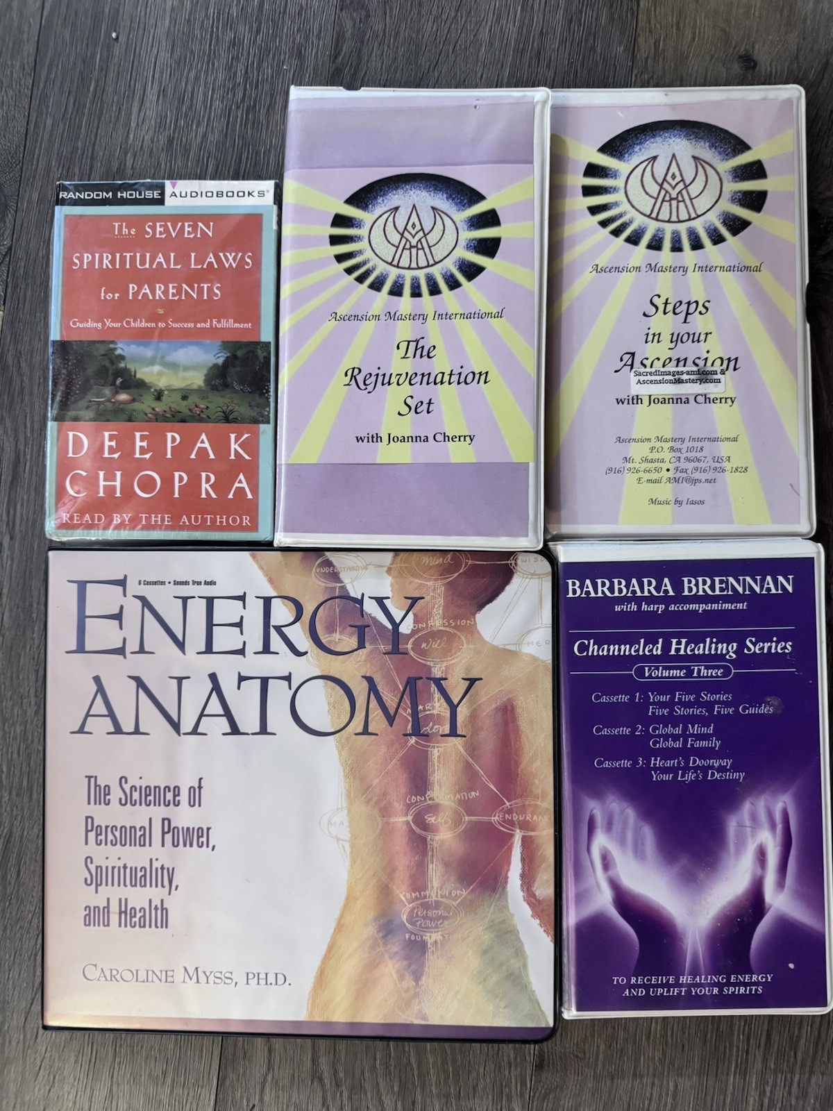 Lot 5 Spiritual Audio Cassettes Energy Anatomy Brennan Cherry Chopra Tested