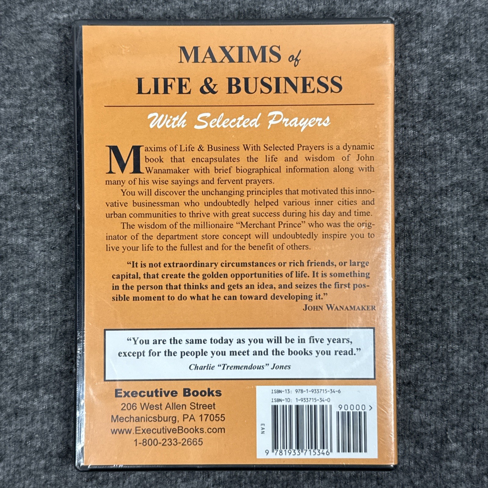 Maxims of Life & Business CD John Wanamaker Charlie Tremendous Jones Brand NEW