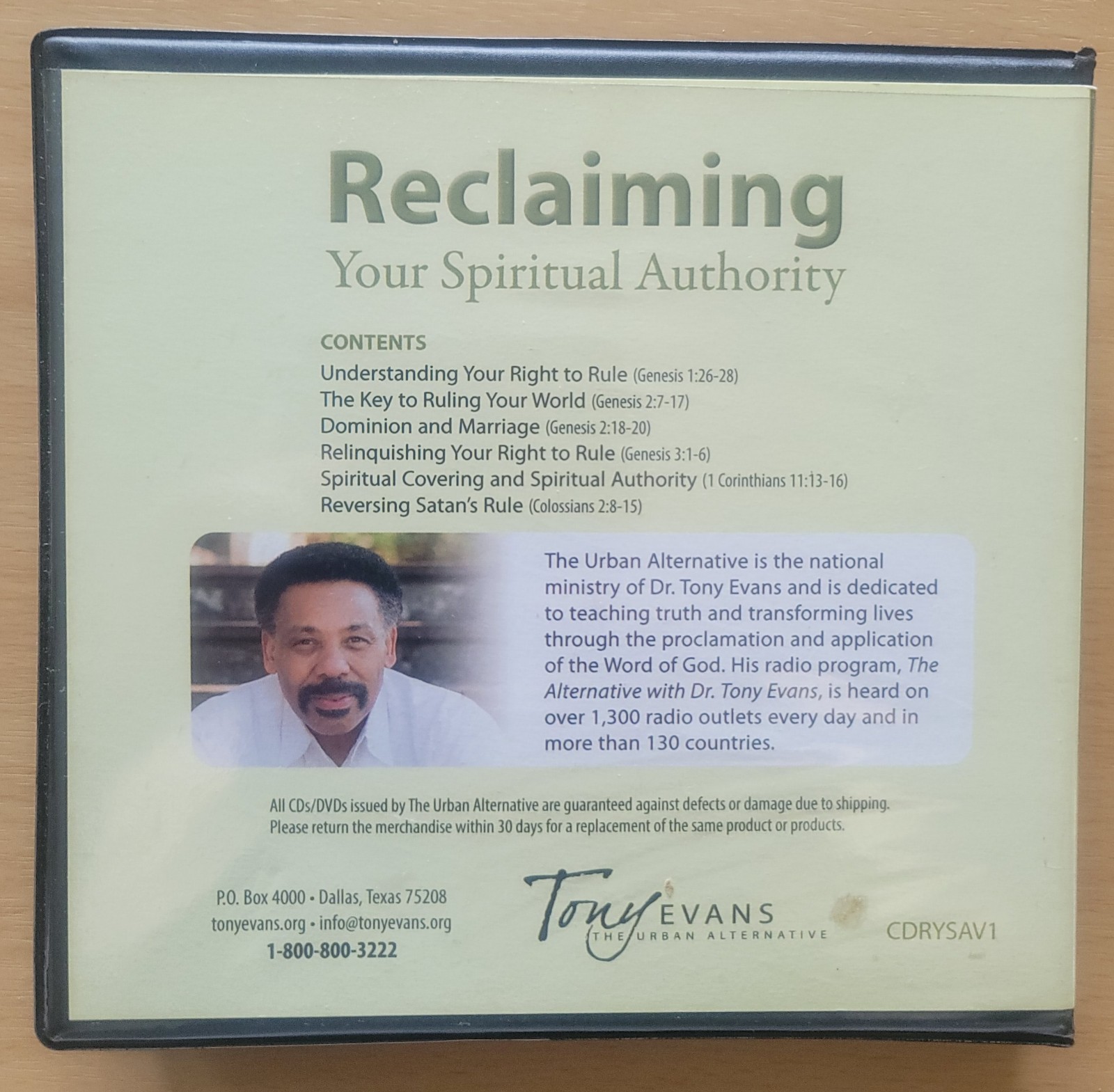 Tony Evans Spiritual Warfare Let Go Audio CD Christian Sermons Spiritual Victory