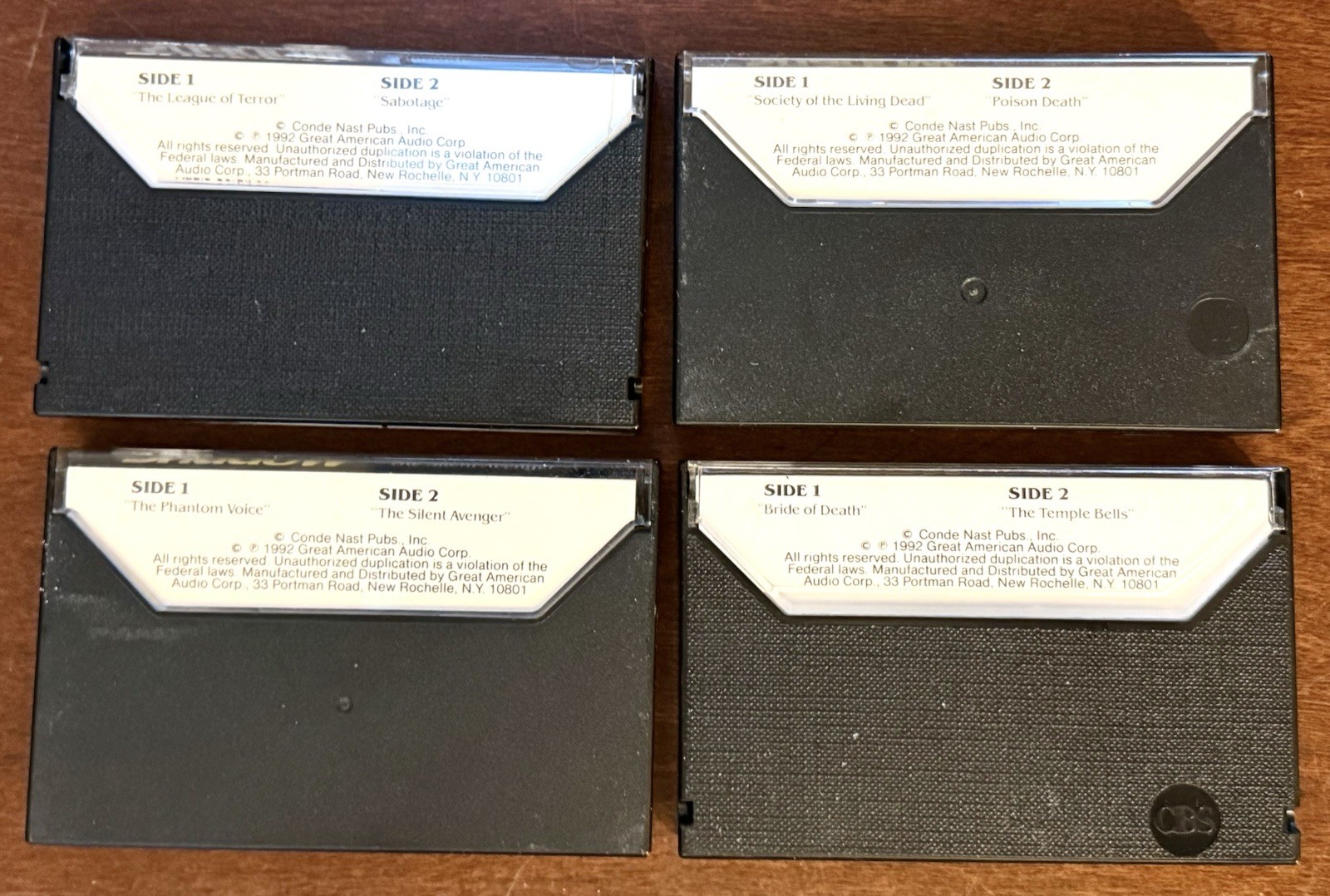 The Shadow Orson Welles 4 Cassette Tape Set 8 Hours, Very Good condition, 1992