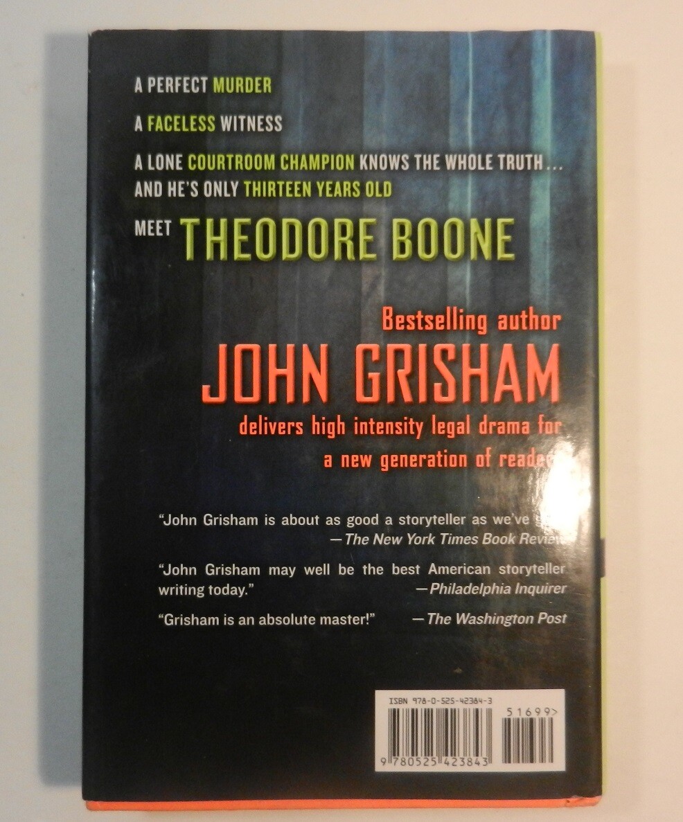 Theodore Boone Kid Lawyer by John Grisham 2010 Hardcover Book Suspense for Kids