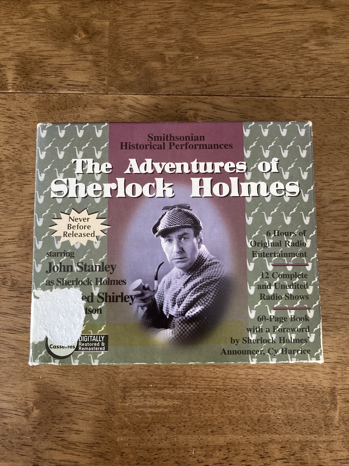The Adventures of Sherlock Holmes 4 Audio Cassette Smithsonian Historical Perfor