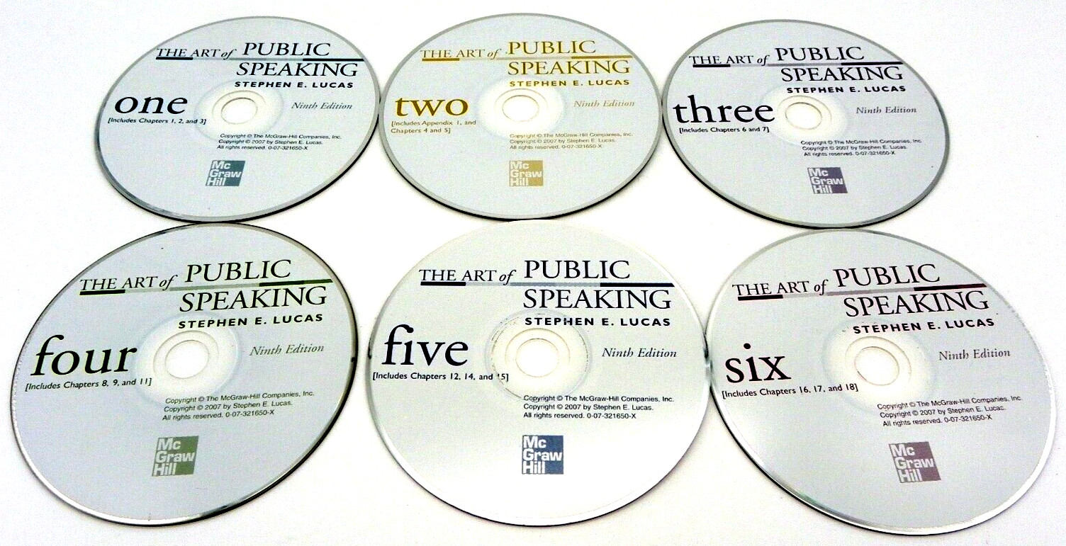 The Art Of Public Speaking Ninth Edition By McGraw Hill 6-Disc Set Only 2007