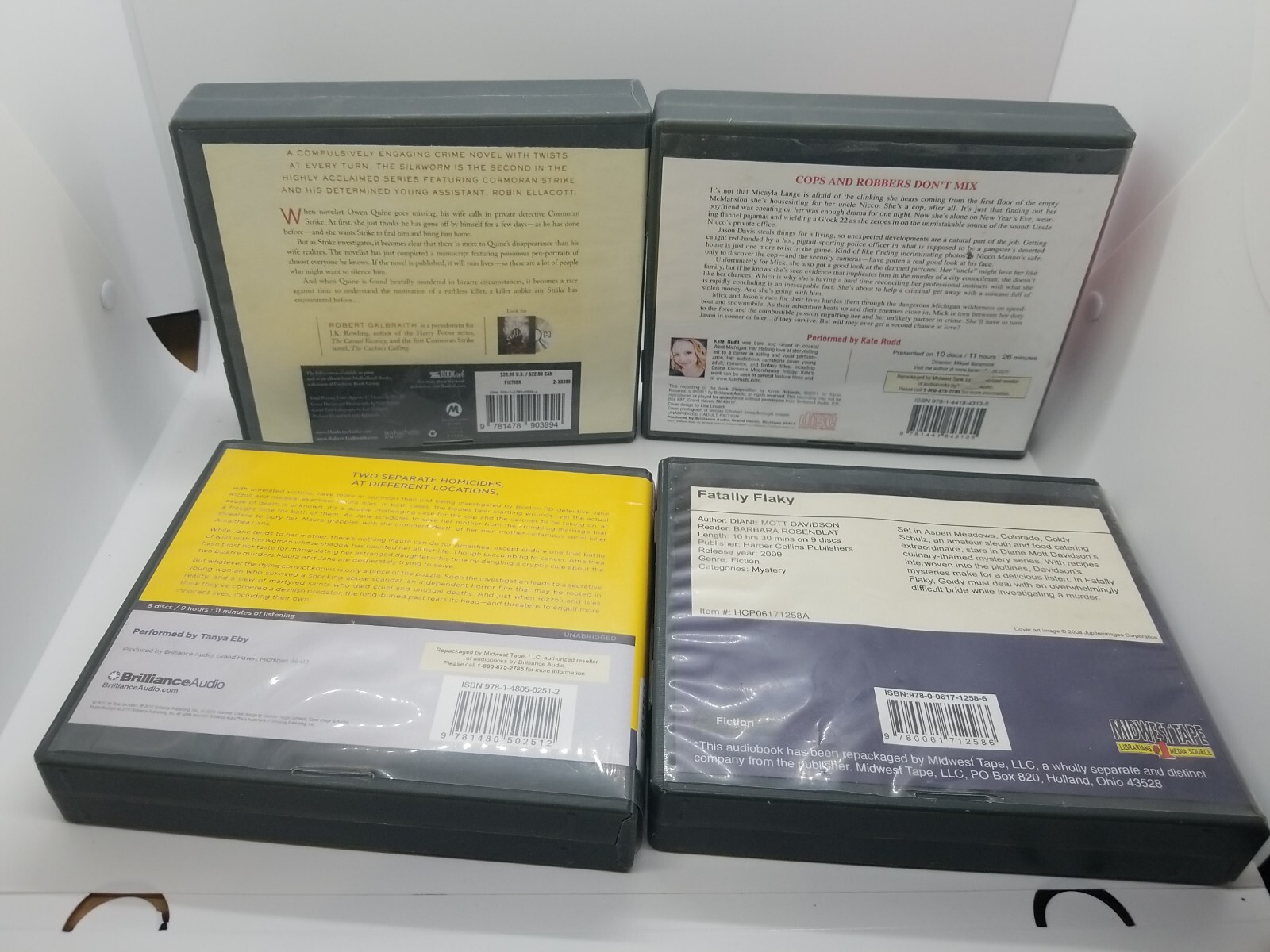 4 Mystery Audiobook CD Fatally Flaky | Silkworm | I Know A Secret | SleepWalker