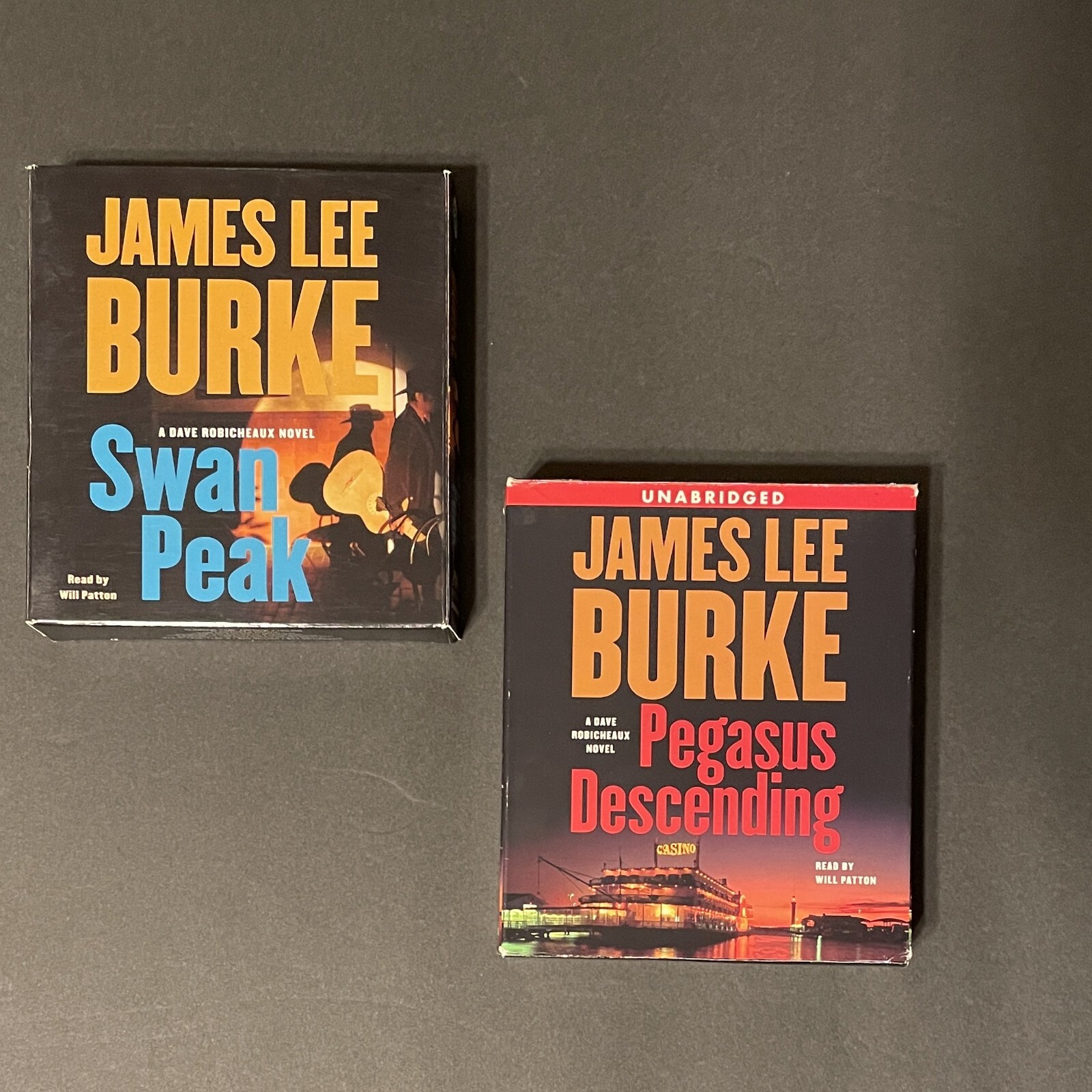 Swan Peak and Pegasus Descending Audiobooks on CD by James Lee Burke