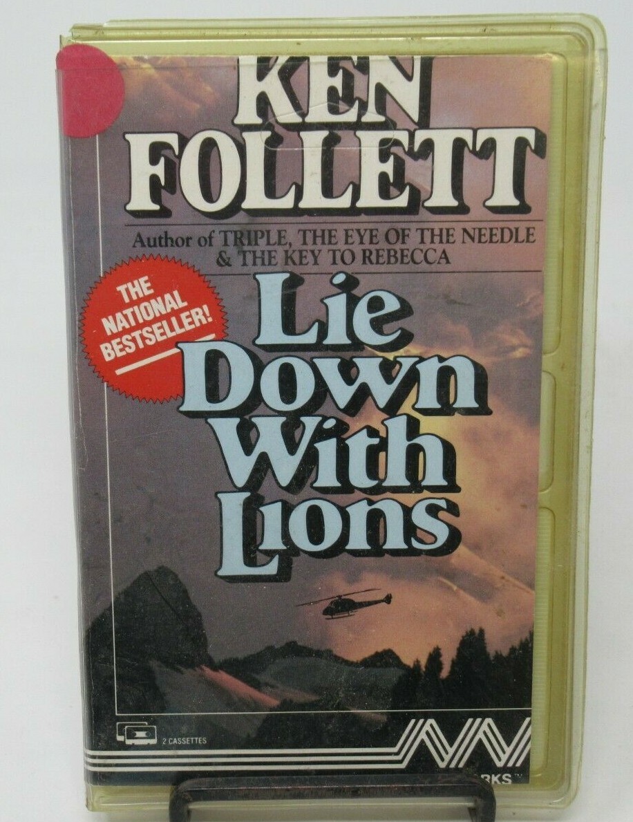 LIE DOWN WITH LIONS 2 CASSETTE AUDIOBOOK BY KEN FOLLETT, READ BY PETER MARINKER