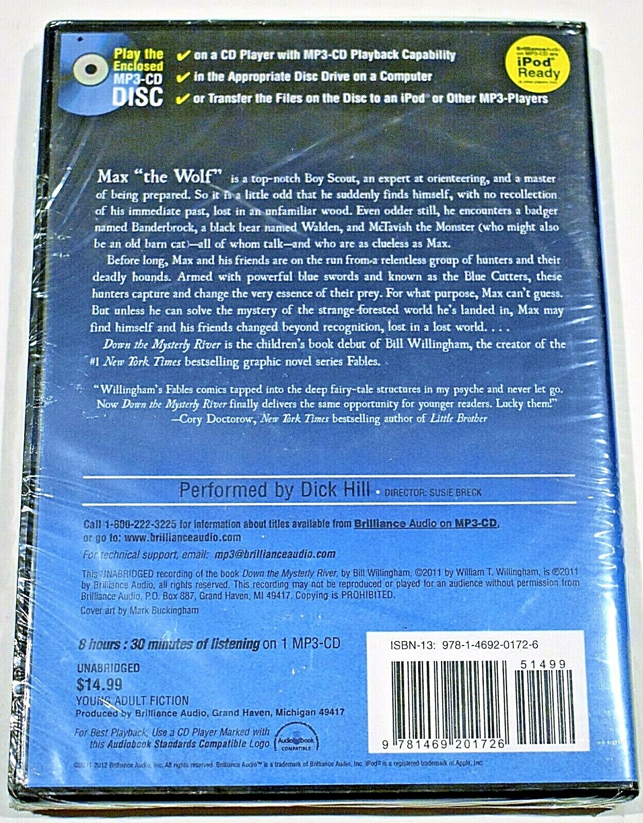 Down the Mysterly River by Bill Willingham (2012, MP3 CD, Unabridged) Audio Book