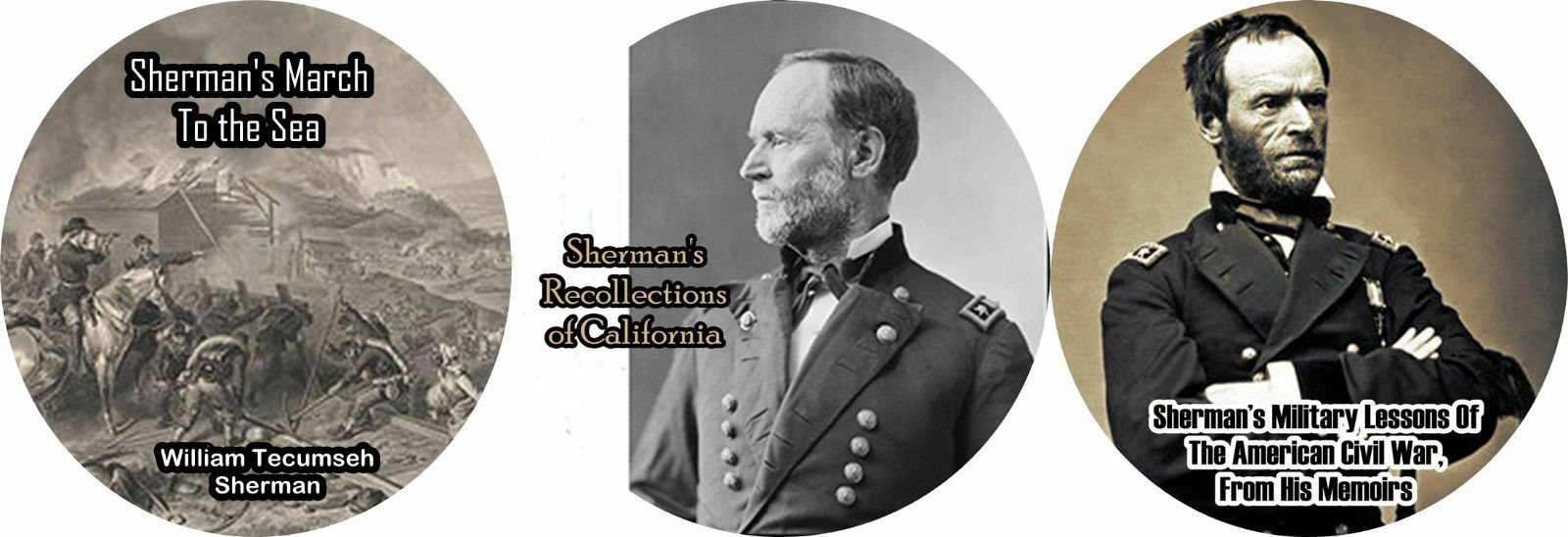 William Tecumseh Sherman Lot of 3 / Mp3 CD Audiobook CIVIL WAR March to the Sea