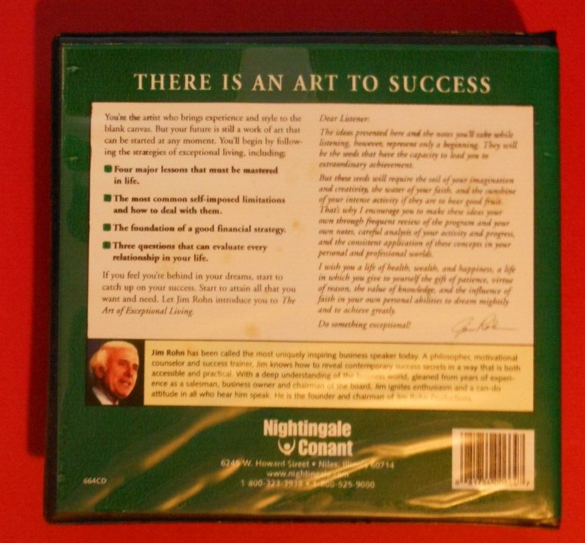 The Art of Exceptional Living by Jim Rohn — Motivational Cd’s